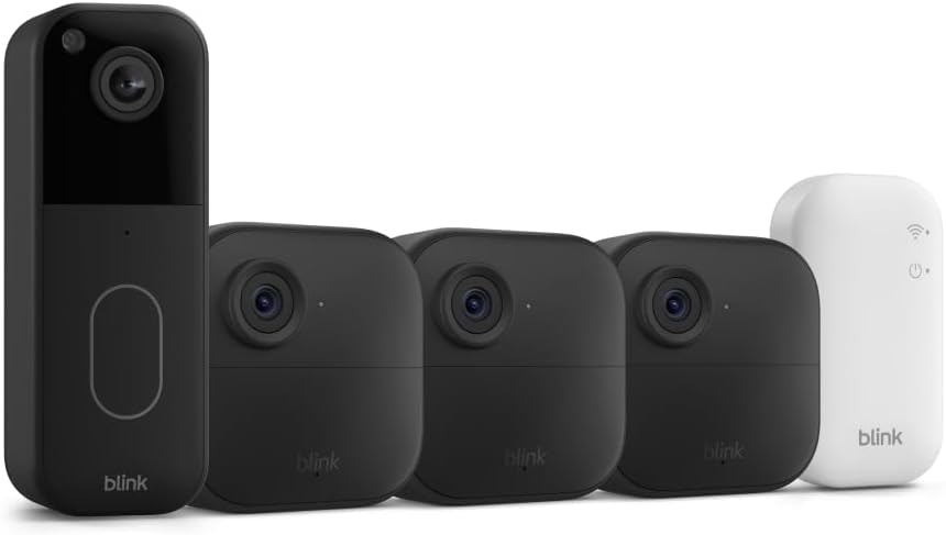 Blink Video Doorbell + Outdoor 4 Wireless 3-Cam Set: $76