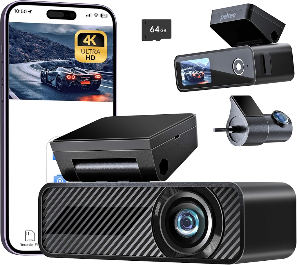 Pelsee 4K Front and Rear Dash Cam: $40 w/ Prime Pelsee 4K Front and Rear Dash Cam: $40 w/ Prime