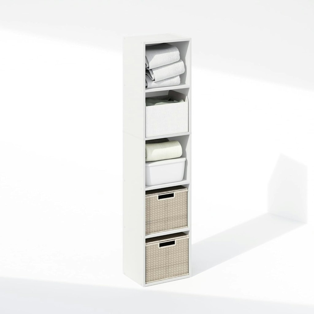 Furinno Reed 5-Tier Open Shelf Bookcase White: $30.36 Furinno Reed 5-Tier Open Shelf Bookcase White: $30.36