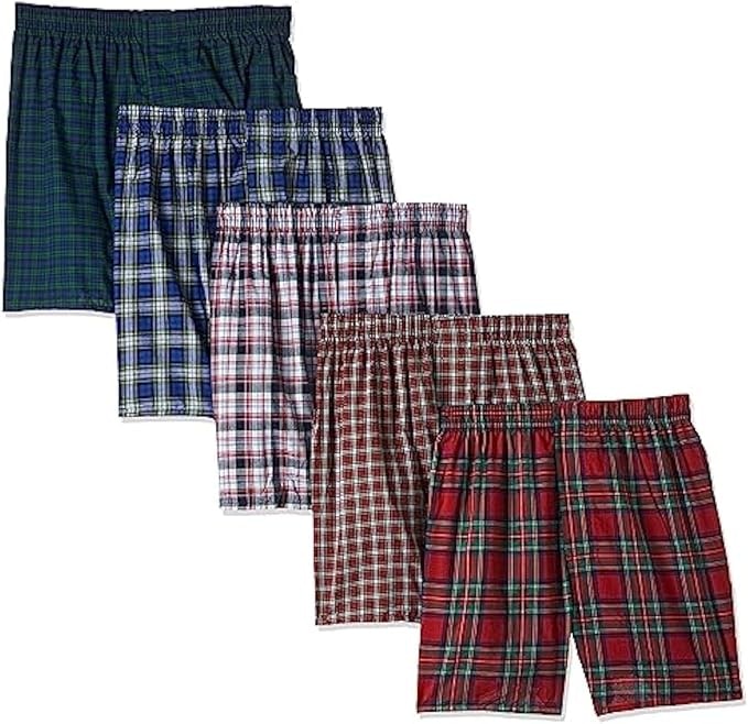 Hanes Men's Big Tartan Boxers 5-Pack: $15 Hanes Men's Big Tartan Boxers 5-Pack: $15