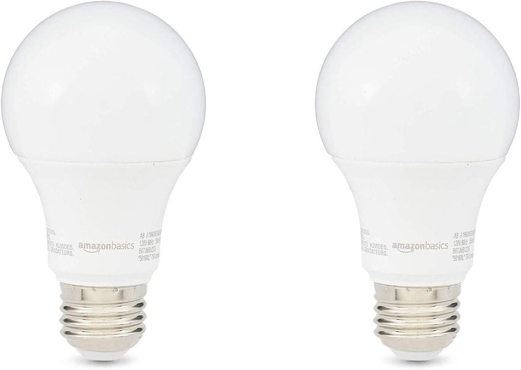 Amazon Basics 60W-Equivalent A19 LED Light Bulb 2-Pack: $4 Amazon Basics 60W-Equivalent A19 LED Light Bulb 2-Pack: $4