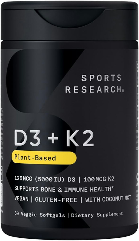 Sports Research Vegan D3 5000iu w/ Vitamin K2 100mg 60-Softgels: $17 w/ Prime Sports Research Vegan D3 5000iu w/ Vitamin K2 100mg 60-Softgels: $17 w/ Prime