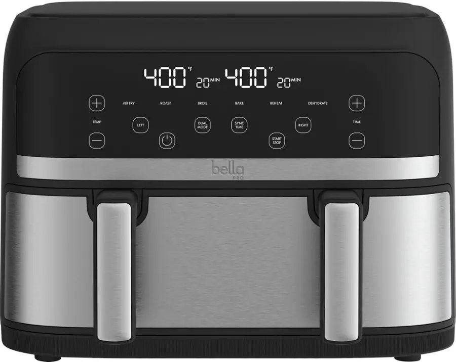 bella PRO 4-Quart TriZone Touchscreen Air Fryer: $35 bella PRO 4-Quart TriZone Touchscreen Air Fryer: $35