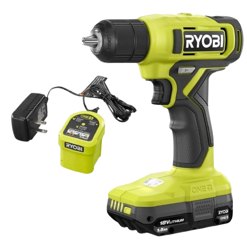 Ryobi ONE+ 18V Cordless 3/8" Drill/Driver Kit: $50