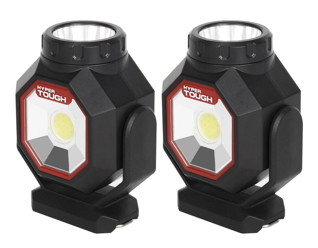 Hyper Tough Rechargeable Compact Work Light 2-Pack: $17.94