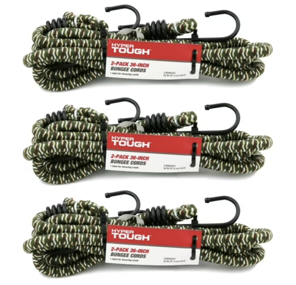 Hyper Tough 36" Bungee Cord 6-Pack: $10.72
