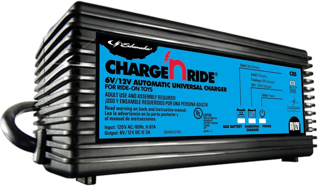 Schumacher CR5 6V/12V Battery Charger for Ride-On Toys: $22 Schumacher CR5 6V/12V Battery Charger for Ride-On Toys: $22