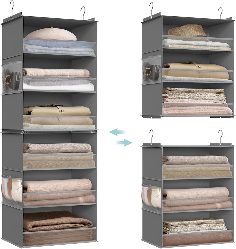 Songmics 6-Tier Hanging Closet Organizer: $19