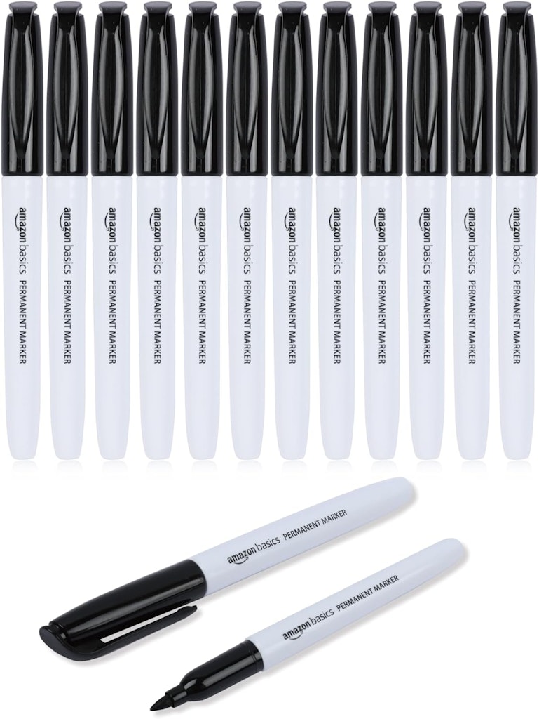 Amazon Basics Fine Tip Point Permanent Marker 12-Pack: $6.48 w/ Subscribe & Save