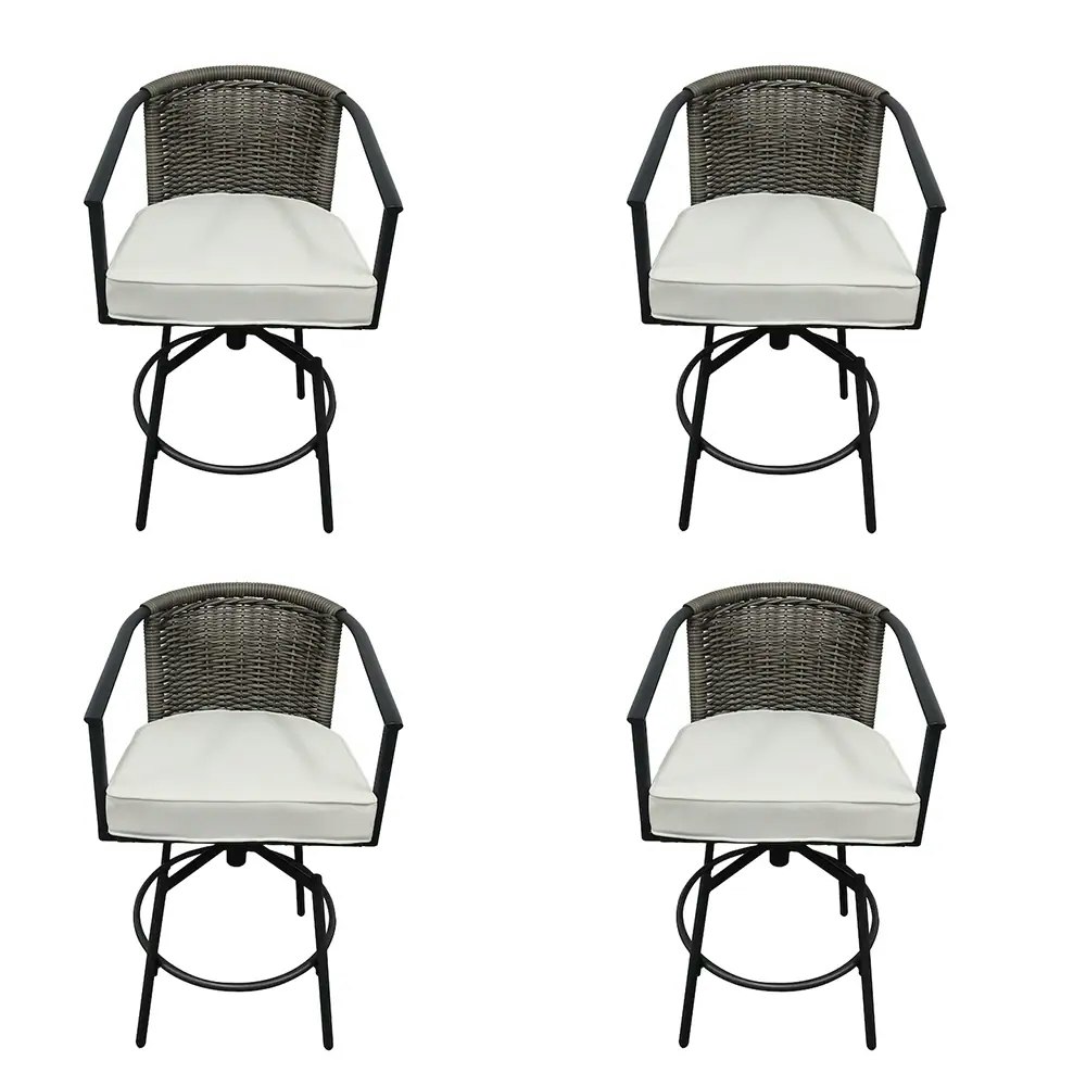 allen + roth Sedgebrook Wicker Swivel Balcony Chairs Set of 4: $346 allen + roth Sedgebrook Wicker Swivel Balcony Chairs Set of 4: $346