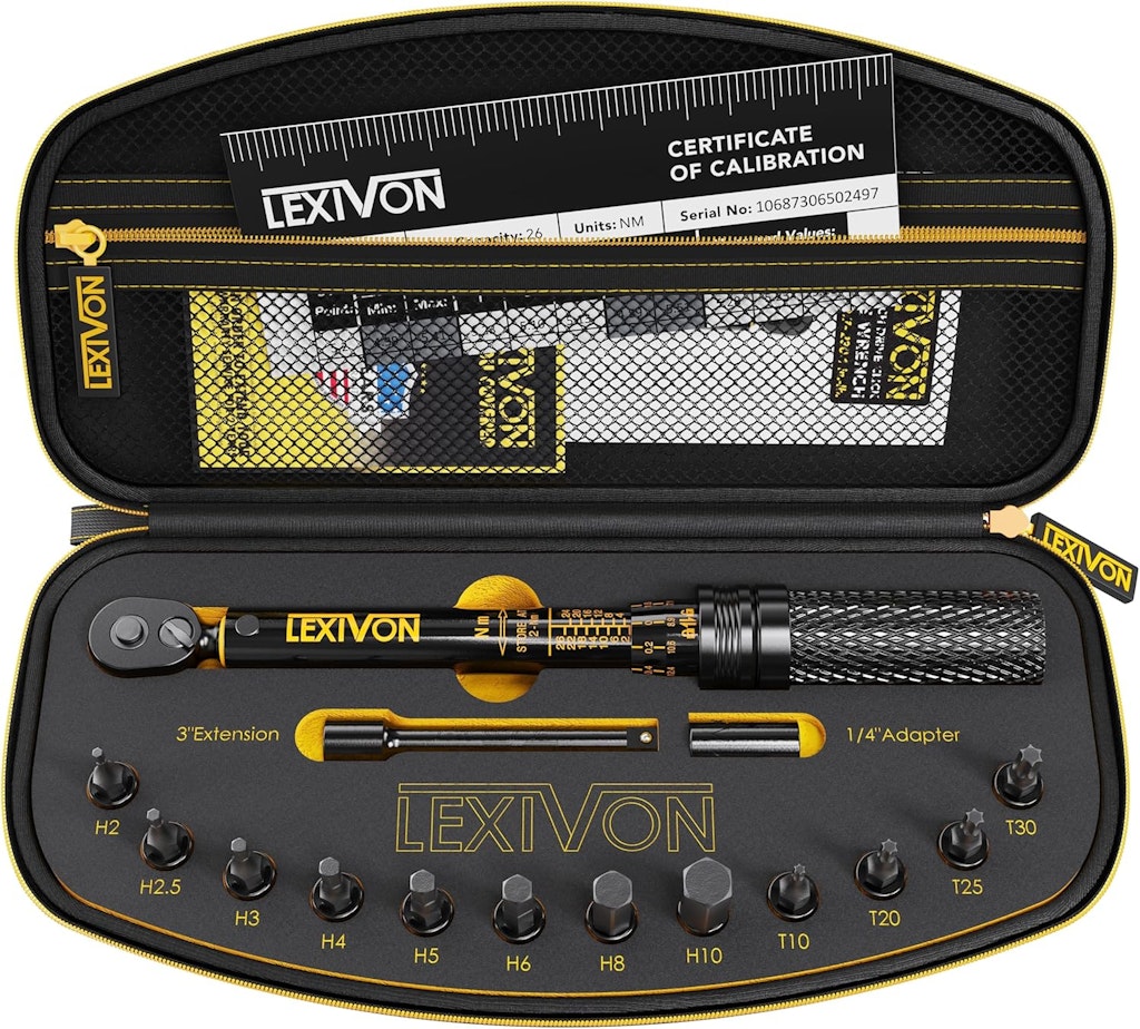 Lexivon Bike Torque Wrench 1/4"-Drive 15-Piece Kit: $49.99 Lexivon Bike Torque Wrench 1/4"-Drive 15-Piece Kit: $49.99
