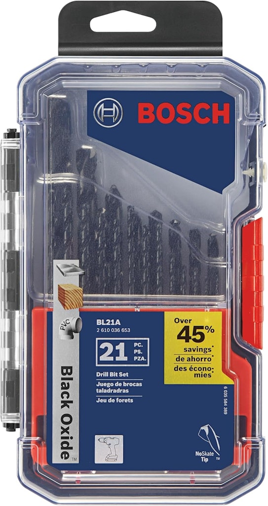 Bosch 21-Piece Black Oxide Drill Bit Set: $25 Bosch 21-Piece Black Oxide Drill Bit Set: $25