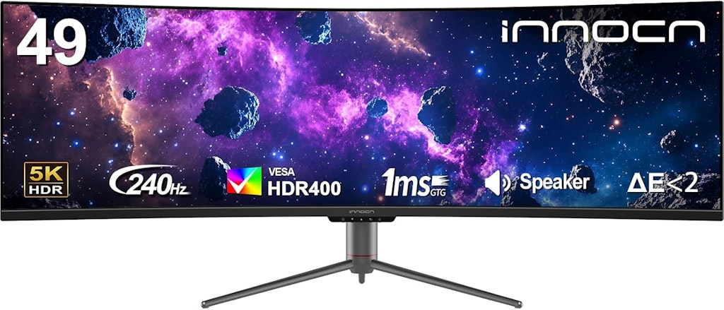 Innocn 49" 240Hz Curved Ultrawide Monitor: $624.97