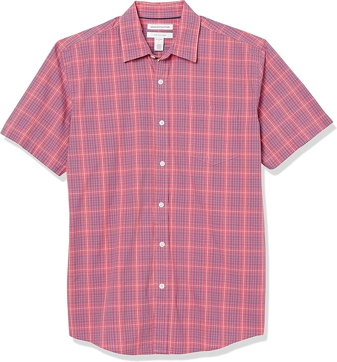 Amazon Essentials Men's Regular-Fit Short-Sleeve Poplin Shirt: $13 Amazon Essentials Men's Regular-Fit Short-Sleeve Poplin Shirt: $13