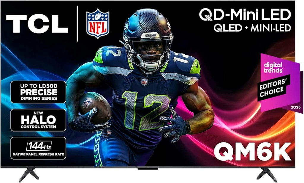 TCL 55" 55QM7K Class QM7K Series Mini LED 4K UHD Google Smart TV: $548