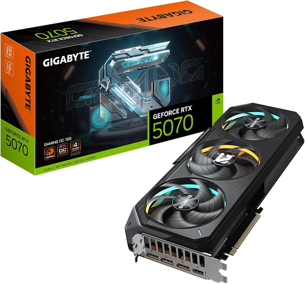 Gigabyte GeForce RTX 5070 12GB 192-bit GDDR7 PCIe 5.0 Gaming OC 12G Graphics Card: $549.99