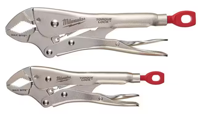 Milwaukee 7" and 10" Curve Torque Lock Locking Pliers Set: $24.97