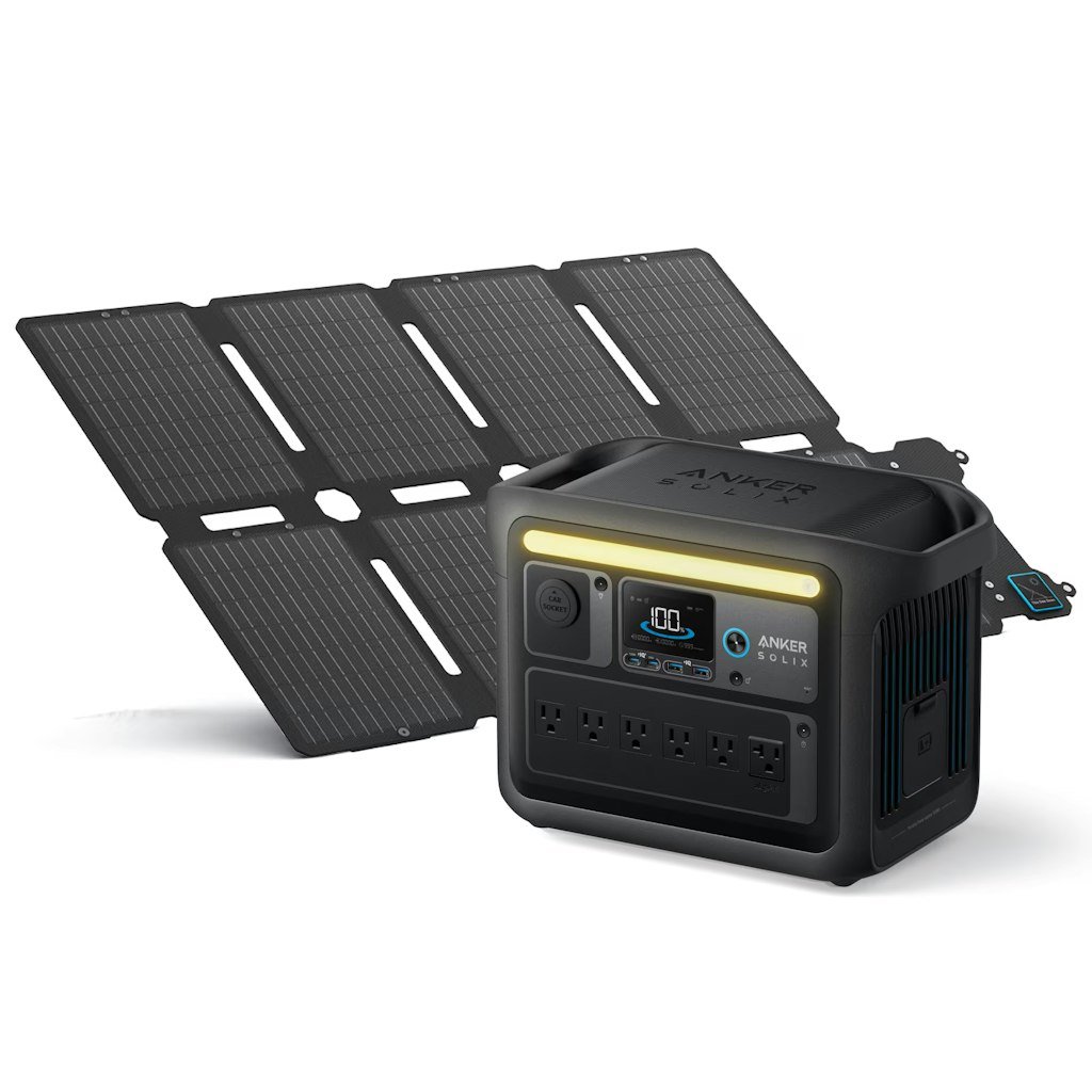Anker Solix C1000X Solar Generator w/ 100W Book-Sized Solar Panel: $649