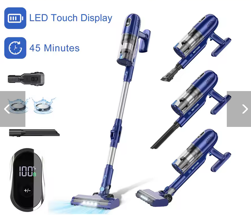 PrettyCare P1 Cordless Vacuum Cleaner: $56