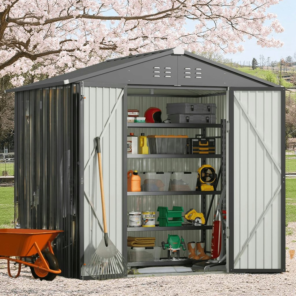 6x4-Foot Metal Storage Shed: $117