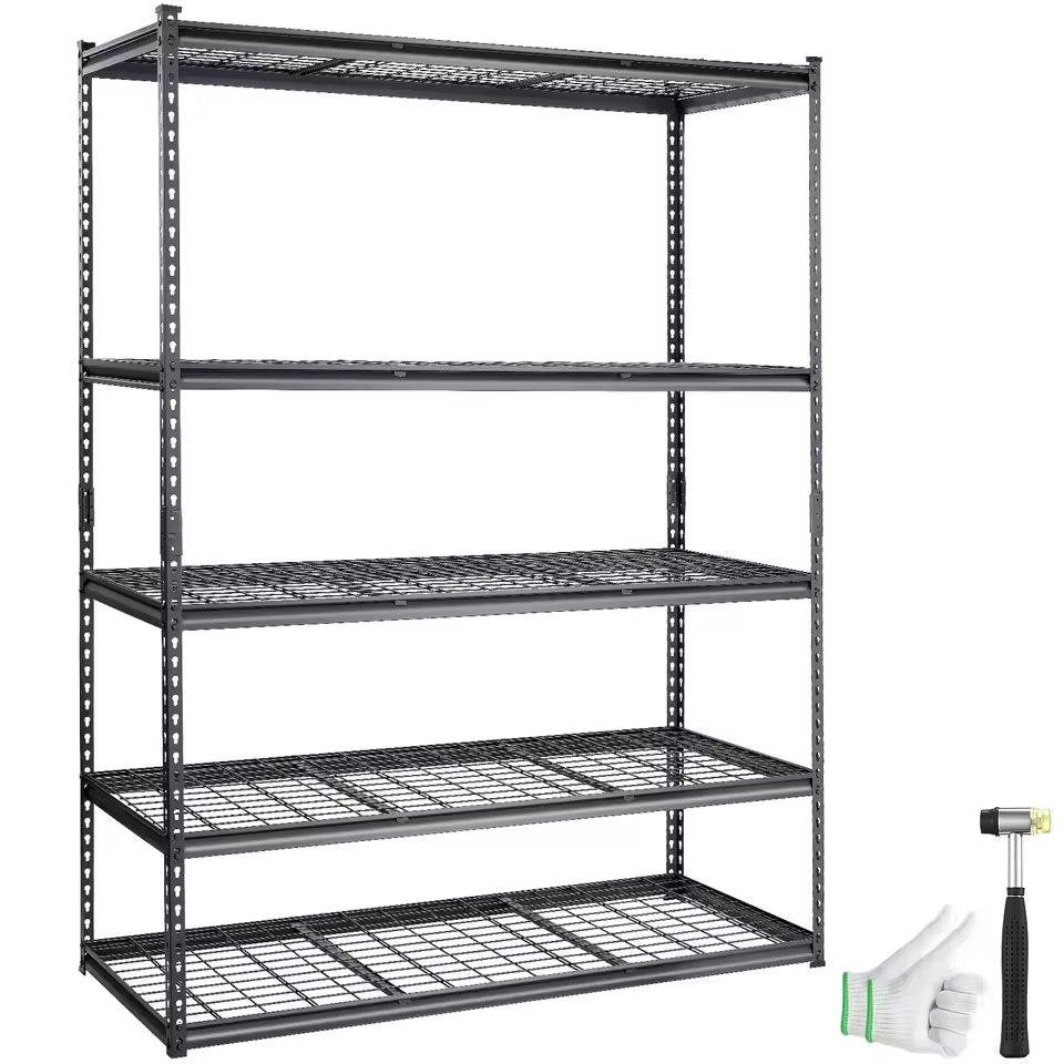 SucceBuy 5-Tier 2000 lbs. 78" Adjustable Shelving Unit: $82.59
