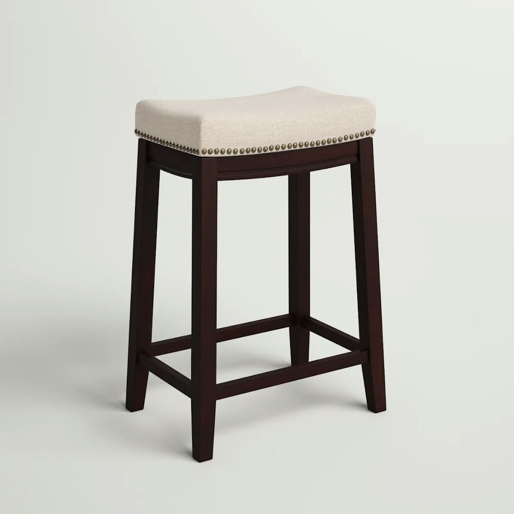 Wayfair Bartonville Counter & Bar Solid Wood Backless Stool with Upholstered Seat:  $80 
