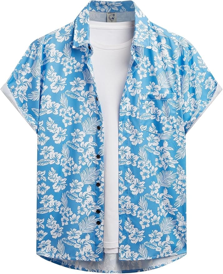 Hardaddy Men's Casual Tropical Shirt: From $7.69