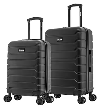 InUSA Trend 2-Piece Hardside Spinner Luggage Set: $100