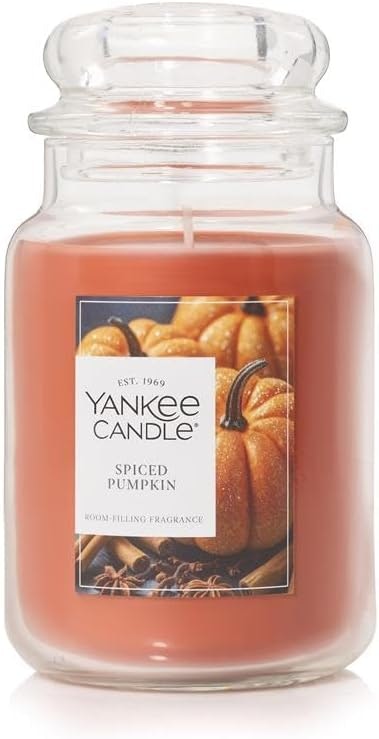 Yankee Candle Spiced Pumpkin 22 oz. Candle: $16 w/ subscribe and save