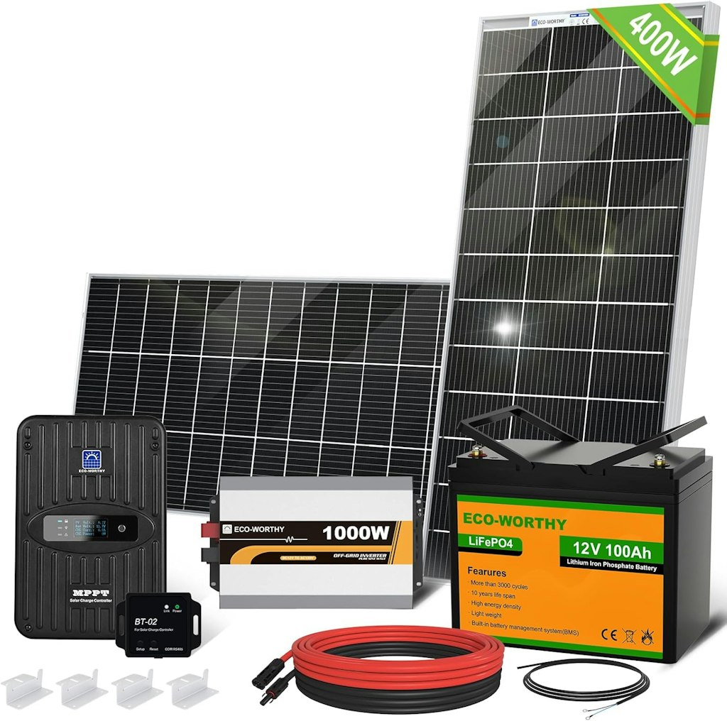 Eco-Worthy 1.6KWH Complete Solar Panel Kit: $780