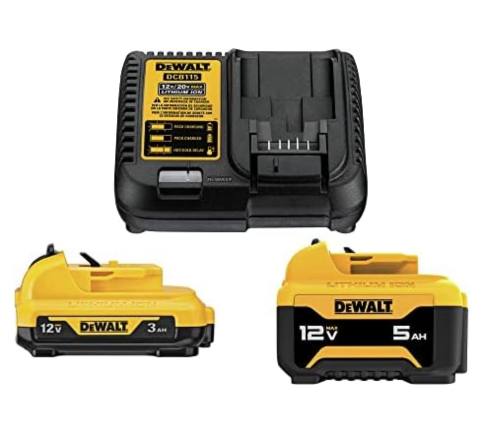 DeWalt 12V 3Ah/5Ah Lithium-Ion Batteries and Charger Starter Kit: $80