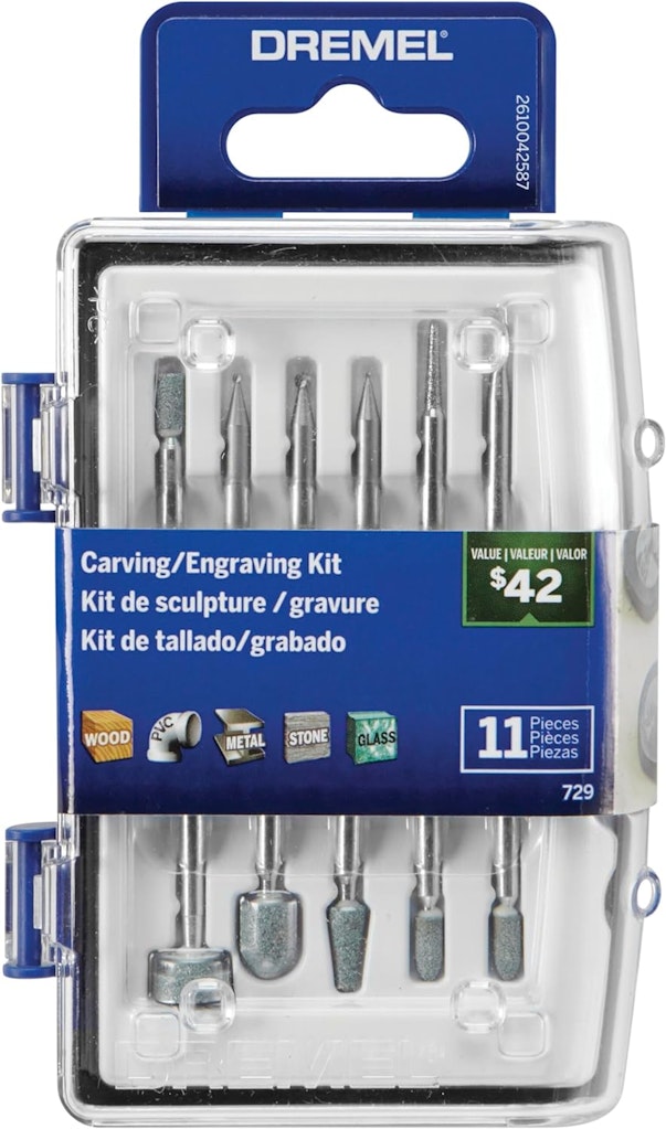 Dremel 11-Piece Carving & Engraving Rotary Tool Accessories Kit: $10