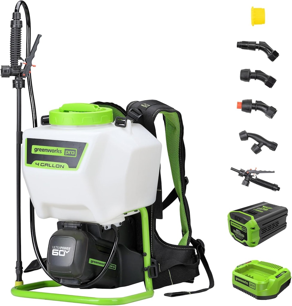 Greenworks 60V Backpack Sprayer with Battery and Charger: $150