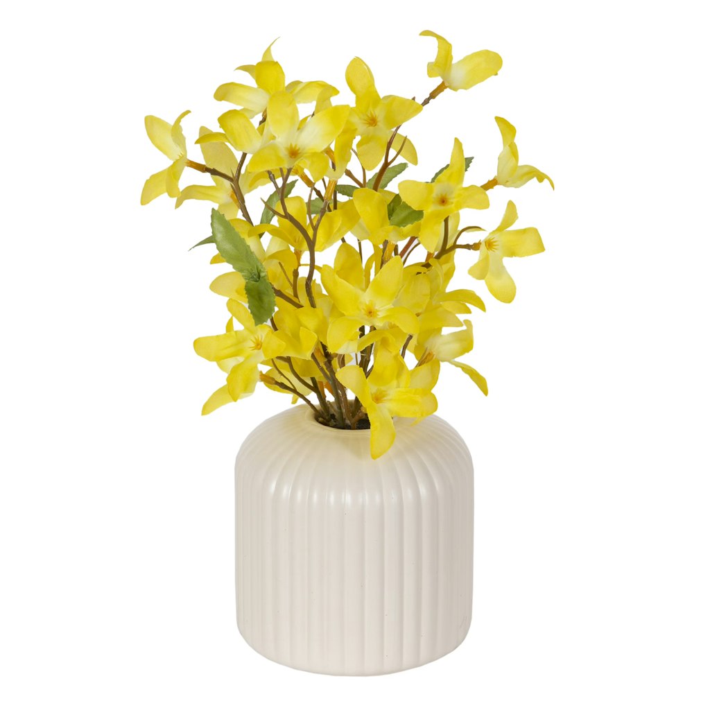 BH&G 10" Artificial Yellow Forsythia in Vase: $5.09