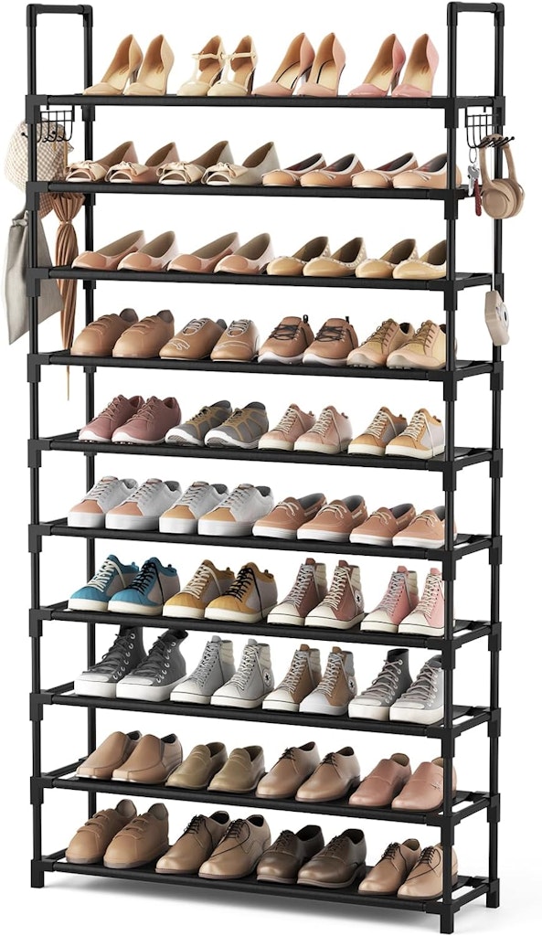 10-Tier Shoe Rack: $22 10-Tier Shoe Rack: $22