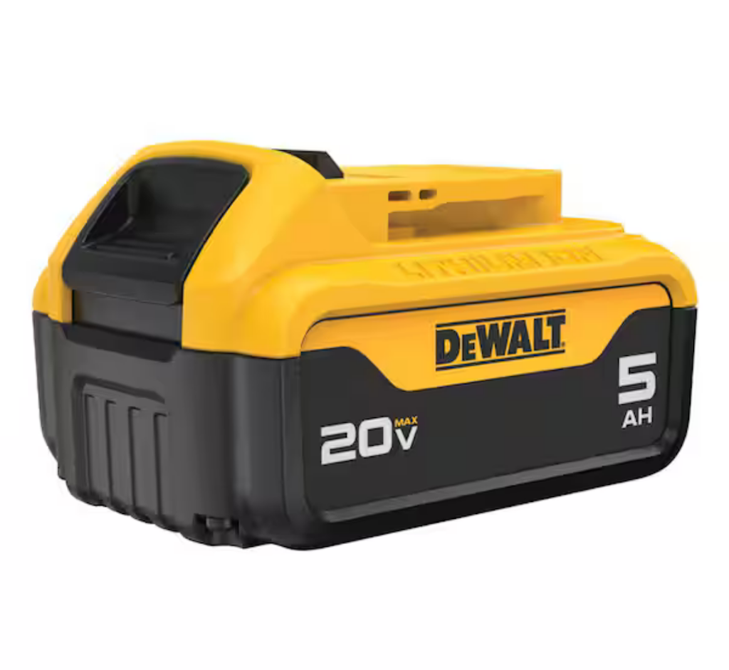 DeWalt 20V MAX Premium Lithium-Ion 5.0Ah Battery: Free w/ DeWalt Tool Purchase