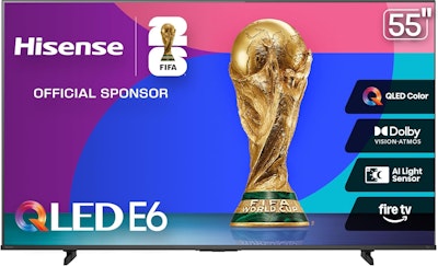 Hisense 55" E6 QLED 4K UHD Smart Fire TV for $298 + free shipping
