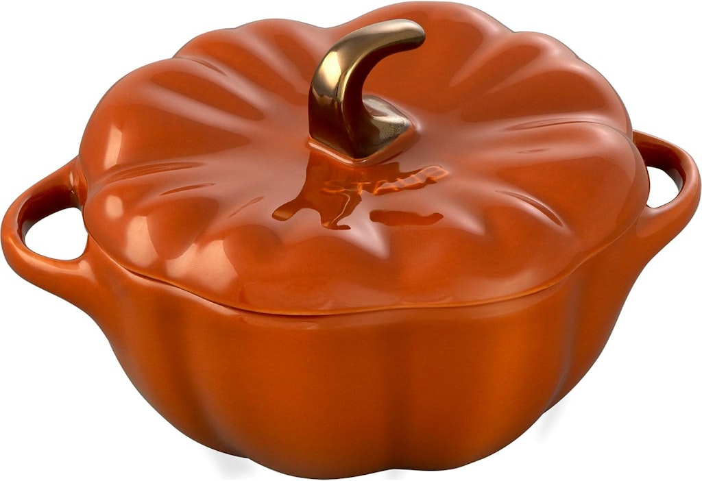 Staub 0.75-Quart Ceramic Petite Pumpkin Dish: $30 Staub 0.75-Quart Ceramic Petite Pumpkin Dish: $30