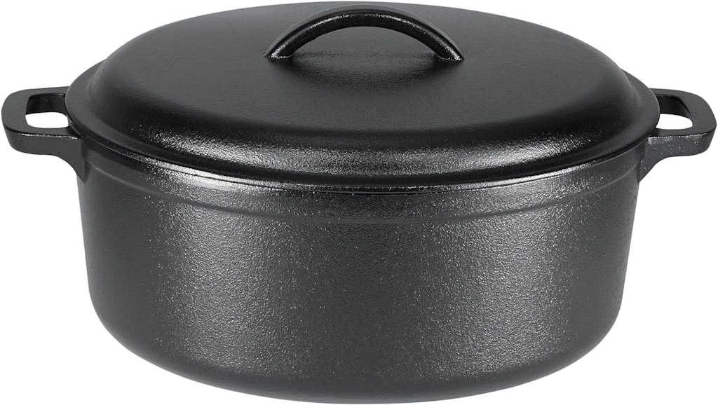 Amazon Basics 7-Quart Pre-Seasoned Cast Iron Dutch Oven: $22 Amazon Basics 7-Quart Pre-Seasoned Cast Iron Dutch Oven: $22