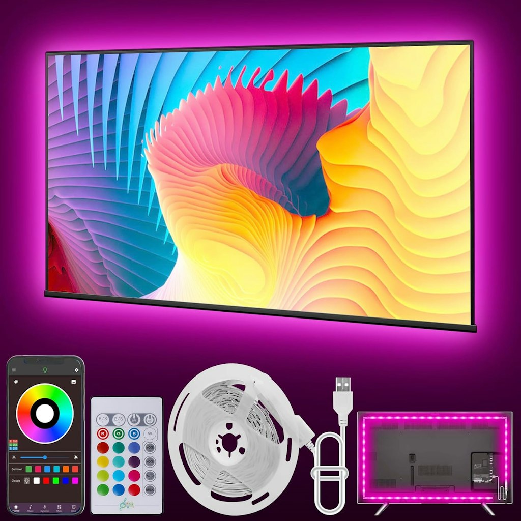 LED Strip Lights for 32" to 80" TV Backlight: $7 LED Strip Lights for 32" to 80" TV Backlight: $7