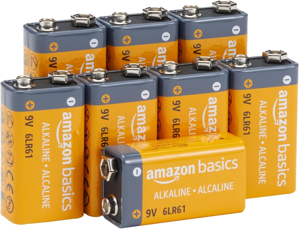 AmazonBasics 9V Alkaline Batteries 8-Pack: $9.29 via Subscribe & Save w/ Prime