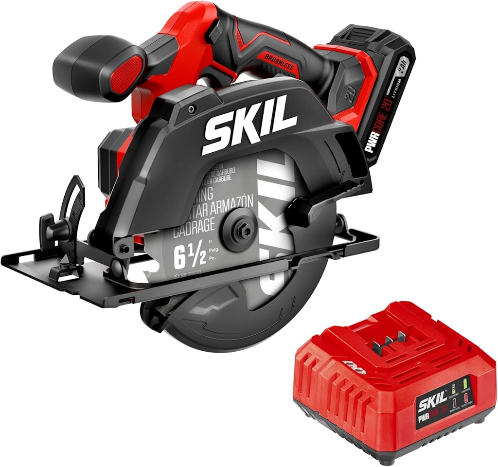 Skil 20V Brushless 6-1/2" Cordless Compact Circular Saw Kit: $83