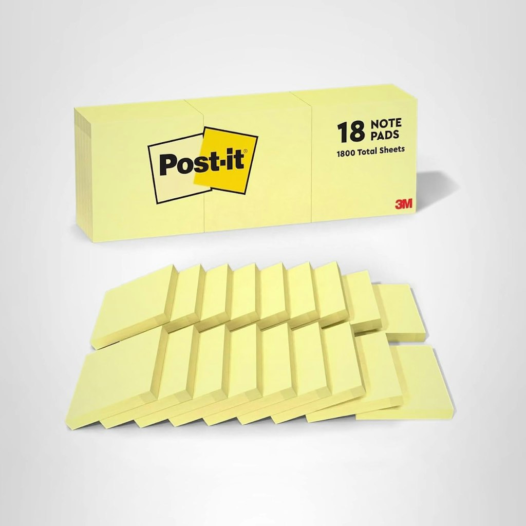 Post-it Sticky Notes Pads 18-Pack: $14 w/ Prime