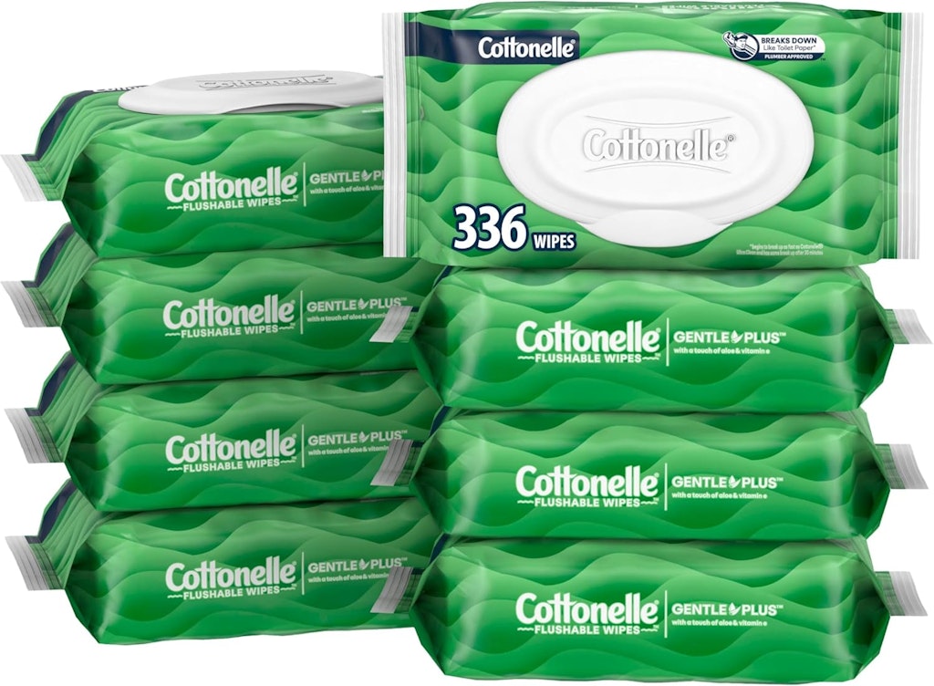 Cottonelle GentlePlus 336-Count Flushable Wet Wipes: $9.54 via Sub. & Save Cottonelle GentlePlus 336-Count Flushable Wet Wipes: $9.54 via Sub. & Save