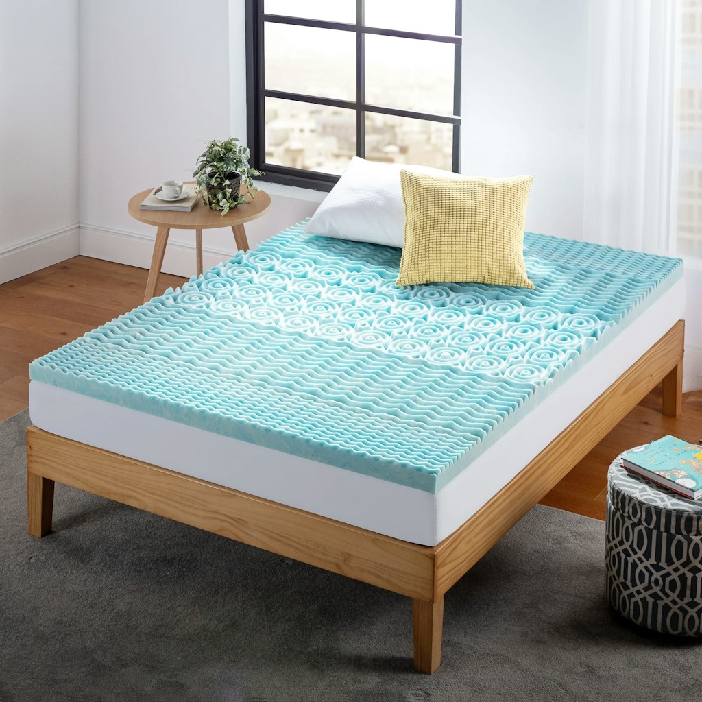Zinus Spa Sensations 2" Queen Green Tea Gel Memory Foam Zoned Support Mattress Topper: $13.88 Zinus Spa Sensations 2" Queen Green Tea Gel Memory Foam Zoned Support Mattress Topper: $13.88