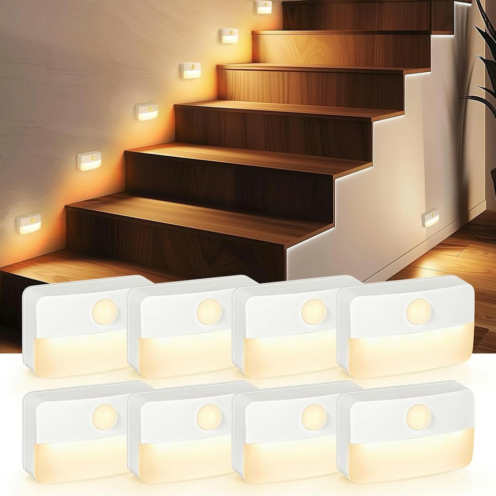Motion Sensor Stair Light 8-Pack: $19 Motion Sensor Stair Light 8-Pack: $19