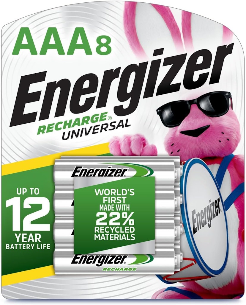 Energizer Recharge Universal Rechargeable AAA Batteries 8-Pack: $12 w/ Sub & Save