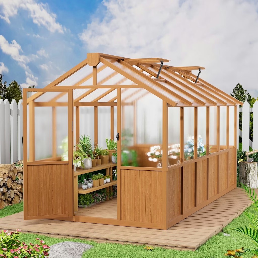 EasyHawk 6x12-Foot Wood Greenhouse Kit: $599.99