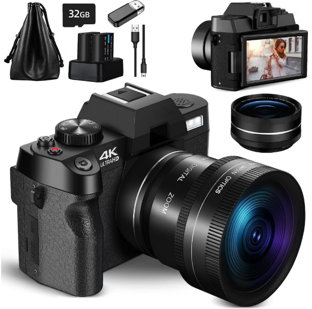 48MP 4K Digital Vlogging Camera w/ Wide Angle Lens and 16x Digital Zoom: $133 48MP 4K Digital Vlogging Camera w/ Wide Angle Lens and 16x Digital Zoom: $133