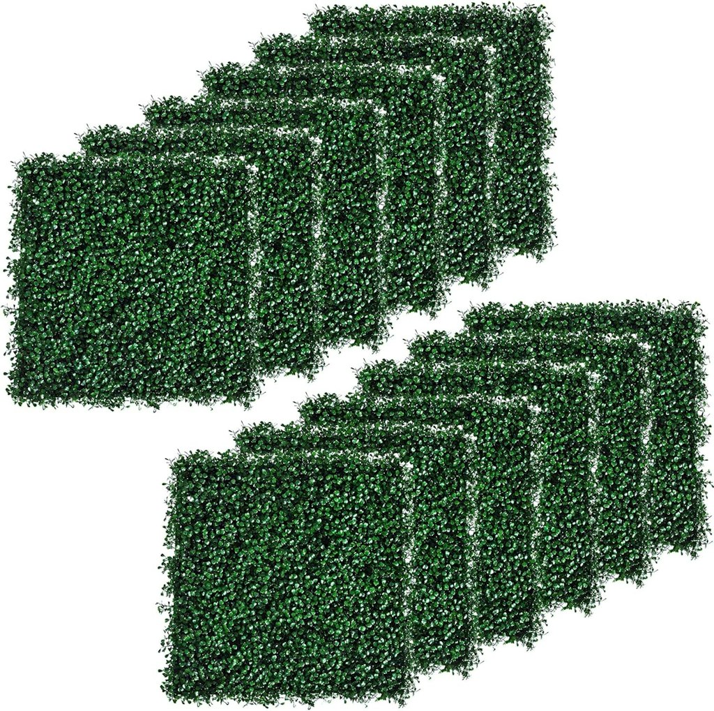 Outsunny 20"x20" Grass Wall Panel 12-Pack: $43